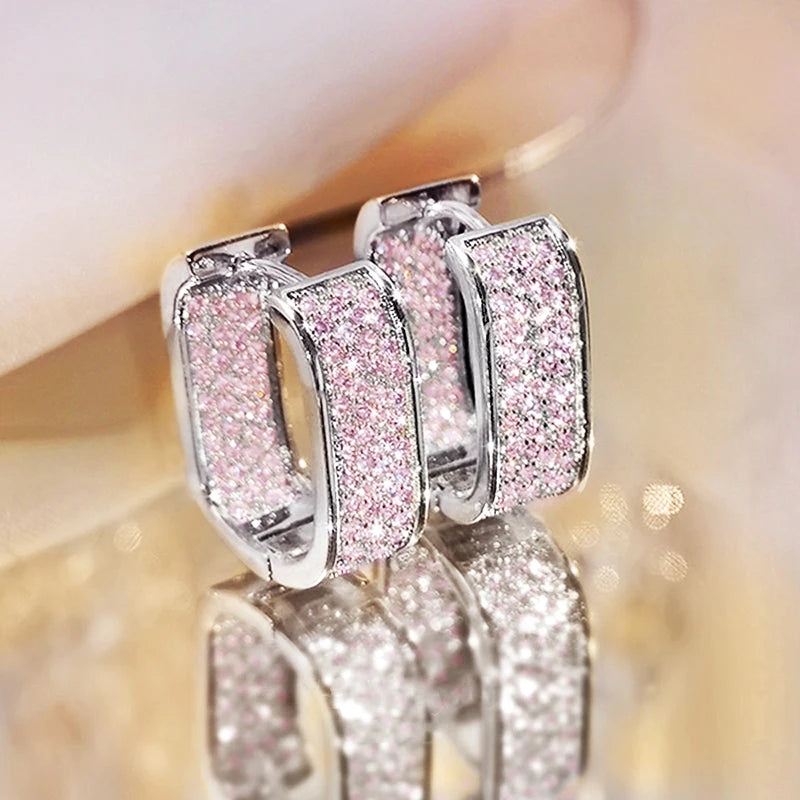 Korean CZ Hoop Earrings