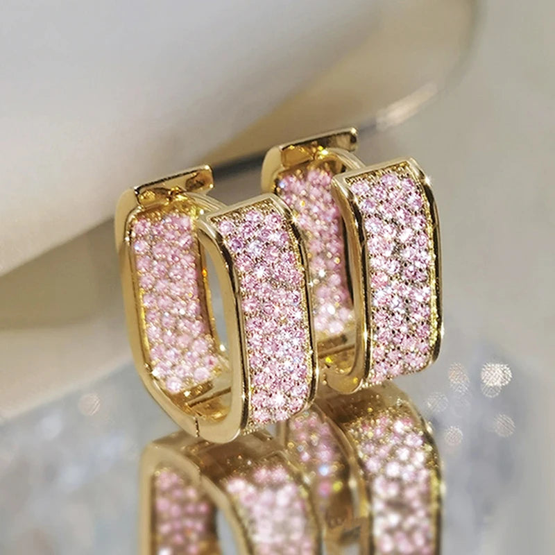 Korean CZ Hoop Earrings